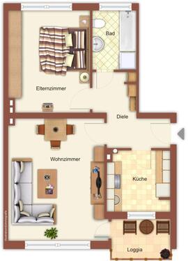 Foto - 2 Zimmer Etagenwohnung zur Miete in Mönchengladbach