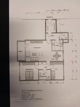 Foto - 3,5 Raum Wohnung - 93 qm - 690,00&nbsp;EUR Kaltmiete, ca.&nbsp; 93,00&nbsp;m&sup2;