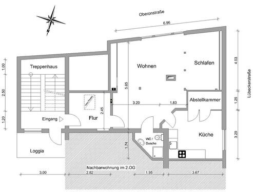 Foto - Wohnung in Eutin Innenstadt - 430,00&nbsp;EUR Kaltmiete, ca.&nbsp; 50,00&nbsp;m&sup2;
