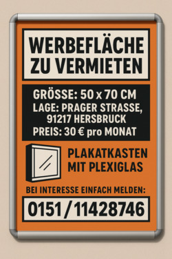 Foto - Werbefläche (50 x 70 cm) in Hersbrucker Innenstadt zu vermieten
