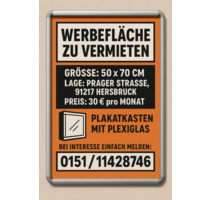 Werbefläche (50 x 70 cm) in Hersbrucker Innenstadt zu vermieten