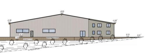 Foto - Eisen Lagerhalle Industrie Träger Lager Überdachung 1000qm 6m