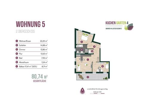 Foto - 3 Zimmer Etagenwohnung zur Miete in Leipzig