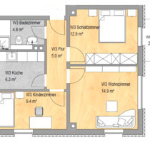 Frisch sanierte 3-Zimmer-Wohnung mit Balkon in Eldagsen - Springe