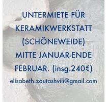 Untermiete Kramikwerkstatt - 240,00 EUR Kaltmiete, in Berlin (PLZ: 12459) Treptow-Köpenick