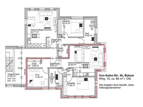 Foto - 3 Zimmer Etagenwohnung zur Miete in Bakum