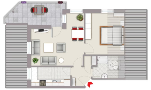 Foto - Helle Dachgeschosswohnung in Bad Lippspringe – 48 m² mit Balkon &