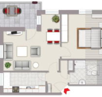 Helle Dachgeschosswohnung in Bad Lippspringe – 48 m² mit Balkon & - Paderborn Neuenbeken