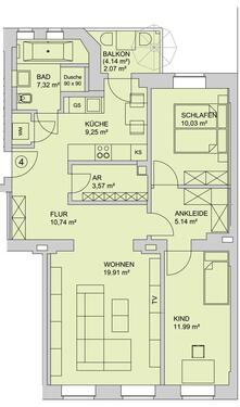 Foto - 3 Zimmer Etagenwohnung in Zwickau