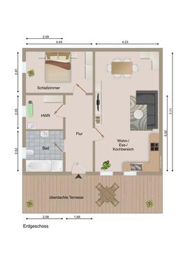 Foto - 2 Zimmer Erdgeschoßwohnung zur Miete in Westoverledingen