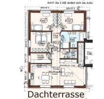 Neubau-Wohntraum im Grünen! OG-Wohnung m. Einbauküche, Carport u. Dachterrasse! - Bösel