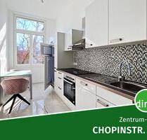 Teilmöblierte City-Whg. mit Süd-Balkon zum Hof, Tageslichtbad, Einbauküche, Stellplatz usw. - Leipzig Mitte