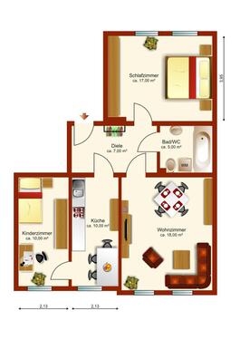 Foto - 3 Zimmer Etagenwohnung zur Miete in Bautzen