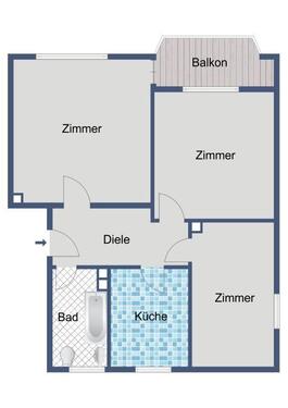 Foto - Etagenwohnung in Marburg zur Miete