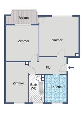 Foto - Etagenwohnung in Marburg zur Miete