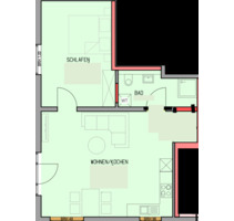Frisch renovierte 2-Zimmer-Wohnung mit Stellplatz & Garten - Langenhorn