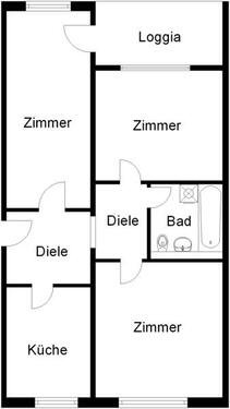 Foto - 3 Zimmer Erdgeschoßwohnung zur Miete in Bielefeld