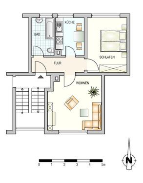 Foto - 2 Zimmer Erdgeschoßwohnung zur Miete in Ulm
