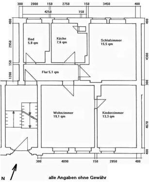 Foto - Etagenwohnung in Braunsbedra zur Miete