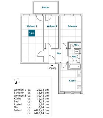 Foto - 3 Zimmer Etagenwohnung zur Miete in Dresden