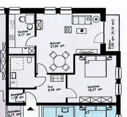 Foto - 2 Zimmer Etagenwohnung zur Miete in Zeven