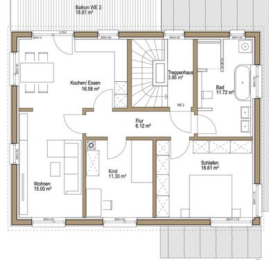 Foto - 3 Zimmer Dachgeschoßwohnung in Hemau