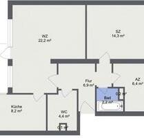 Kernsanierte Wohnung in Wolfsburg-Detmerode mit EBK