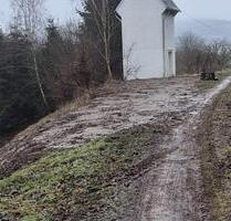 Aussen Lager, Stellfläche, Wiese, Brennholzlager, - Attendorn