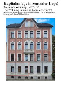 Foto - 3 Zimmer Hochparterre zum Kaufen in Braunschweig