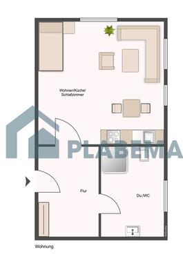 Foto - 1 Zimmer Etagenwohnung zur Miete in Parchim