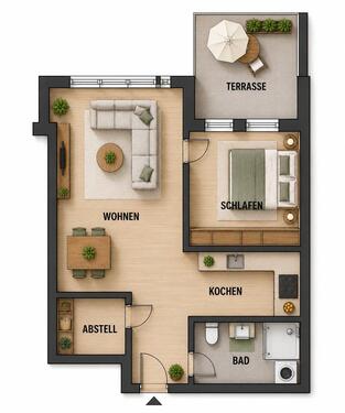 Foto - 2-Zimmer EG-Wohnung - TOP-Rendite - provisionsfrei