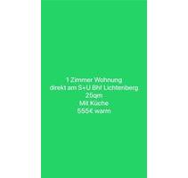 1 Zimmer Wohnung U Lichtenberg - 553,00 EUR Kaltmiete, in Berlin (PLZ: 12439) Treptow-Köpenick