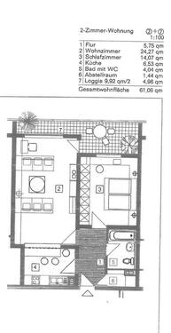 Foto - 2 Zimmer Etagenwohnung zur Miete in Heddesheim