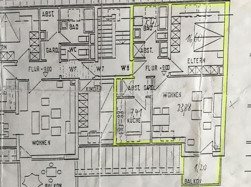 Foto - 2 Zimmer Dachgeschosswohnung - 380,00&nbsp;EUR Kaltmiete, ca.&nbsp; 60,00&nbsp;m&sup2;