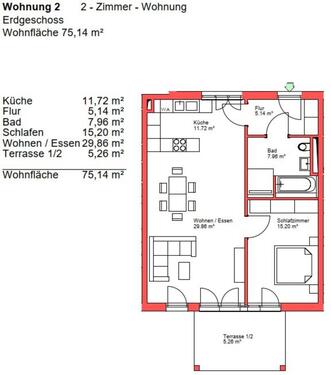 Foto - barrierefrei 2-Zi-Wohnung EG mit kleinem Gartenanteil