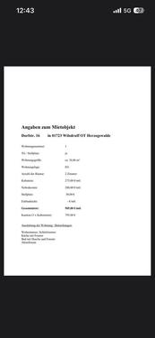 Foto - 1,5 Raumwohnung in Herzogswalde zu vermieten