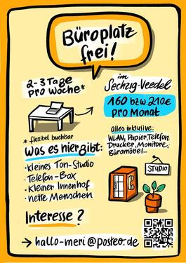 Foto - Flexibler Arbeitsplatz in Bürogemeinschaft in Nippes frei