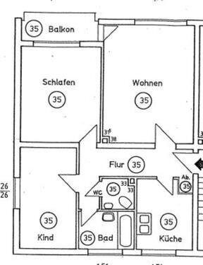 Foto - 3 Zimmer Etagenwohnung in Baunatal