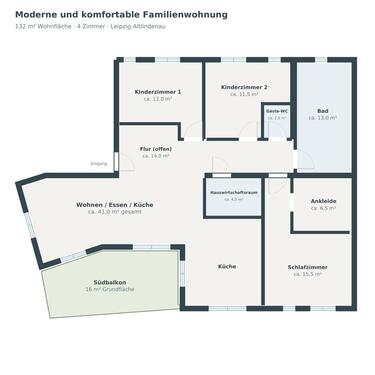 Foto - 4 Zimmer Etagenwohnung zur Miete in Leipzig