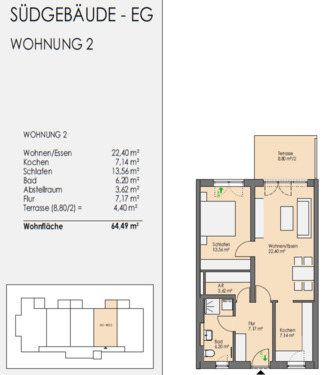 Foto - 2 Zimmer Erdgeschoßwohnung zur Miete in Straubing