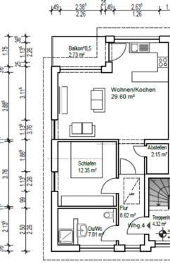Foto - 2-Zimmer Wohnung mit Aussicht - 650,00 EUR Kaltmiete, ca.  61,00 m²
