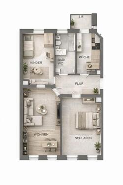 Foto - 3 Zimmer Etagenwohnung zur Miete in Leipzig