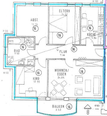 Foto - 4 Zimmer Etagenwohnung zur Miete in Fürstenau