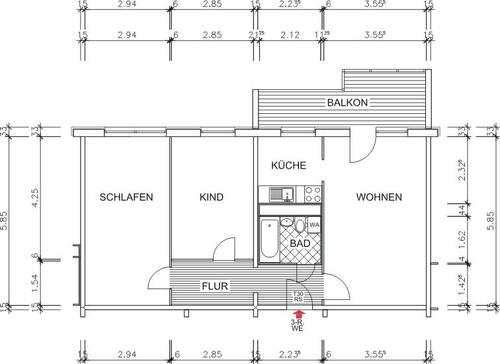 Foto - 3 Zimmer Etagenwohnung zur Miete in Chemnitz