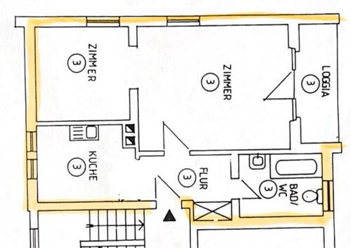 Foto - Kernsarnierte 2-Zimmer-Wohnung mit Balkon in Schweinfurt