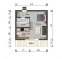 möblierte 1-Zimmerwohnung - 400,00 EUR Kaltmiete, in Fischbach bei Dahn (PLZ: 66996)