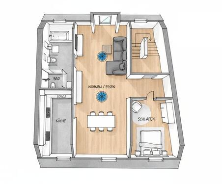 Foto - Exklusive Dachgeschosswohnung mit Weitblick – kernsaniert