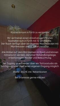Foto - Kosmetik Raum zur Miete - 490,00&nbsp;EUR Kaltmiete, ca.&nbsp; 12,00&nbsp;m&sup2;