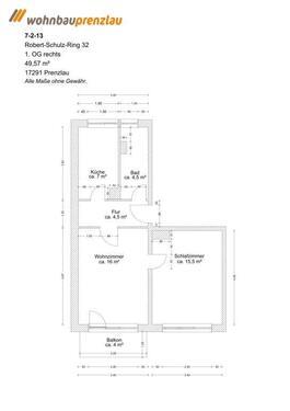 Foto - Etagenwohnung in Prenzlau zur Miete