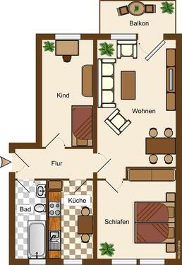 Foto - Etagenwohnung zur Miete in Cottbus